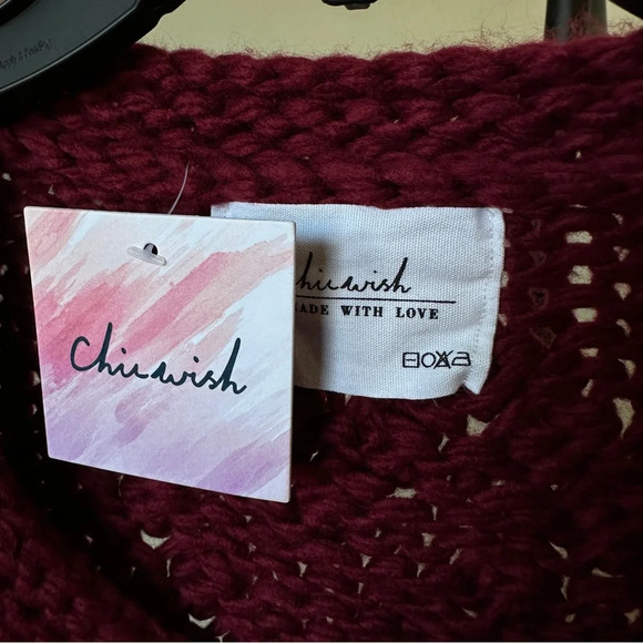 Chicwish Kinit Your Love Heart Yarn Ball Chunky‎ Hand Knit Cardigan - Picture 9 of 10